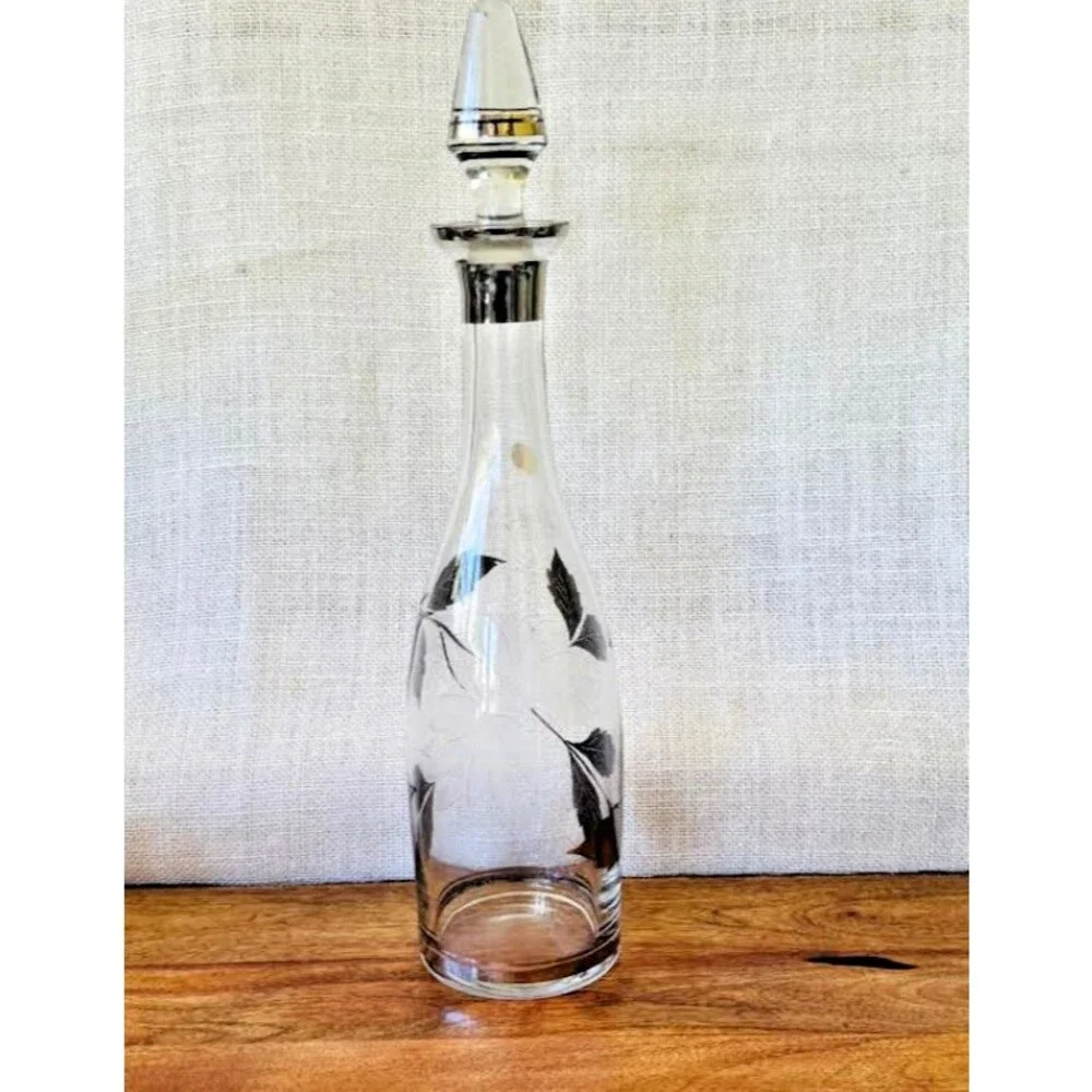 Bohemia Crystal Vintage Mid Century Wine Decanter 1960's 16